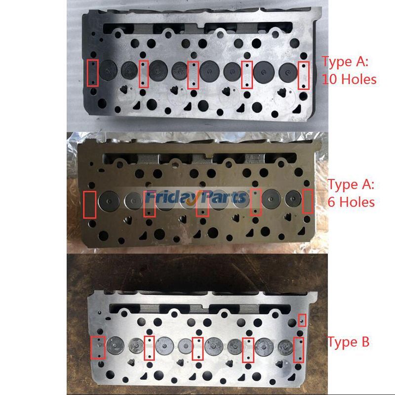 Culata completa con kit de juntas completo para cargadora Bobcat 753 763 773 Kubota V2203 V2203E de FridayParts