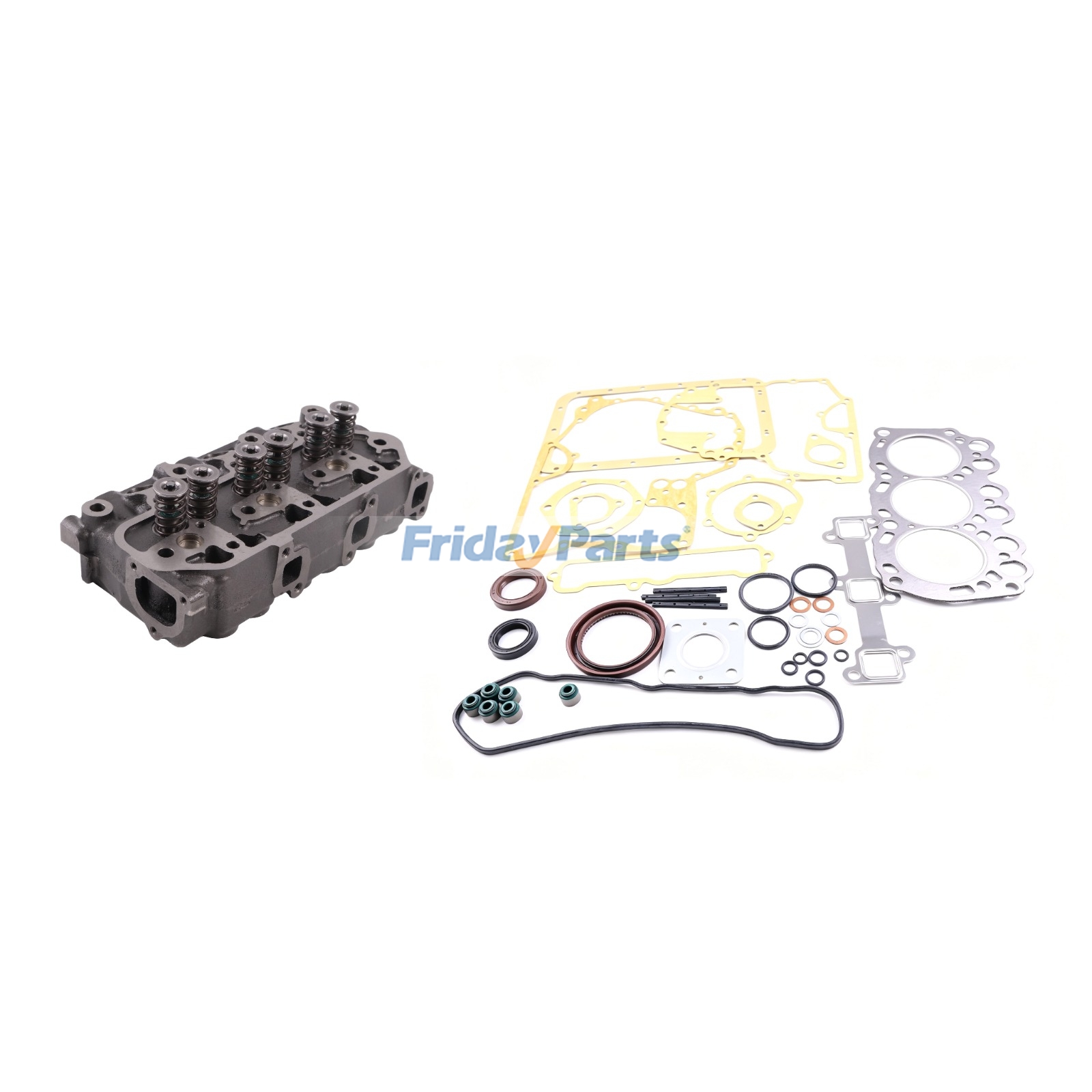 Testata completa con kit guarnizioni completo per motore Mitsubishi L3E escavatore Caterpillar CAT 301.5CR 301.6C 301.8C