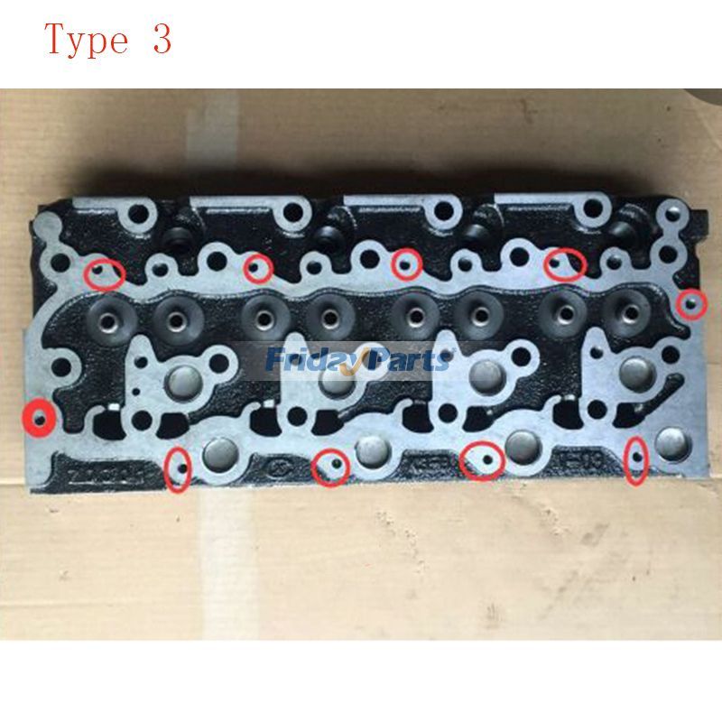 Culata completa para motor V2203 V2203T V2203E V2203B V2203-M 1J860-03040 con kit de juntas completo para tractor, excavadora, generador y cargadora de ruedas Kubota de FridayParts