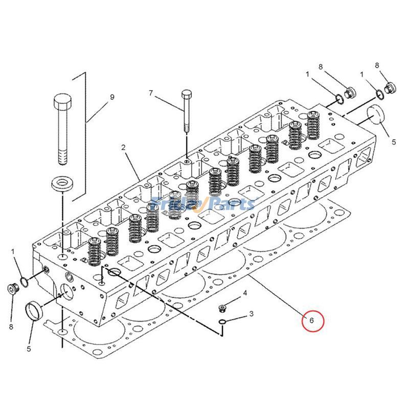 Junta de culata 1077832 para motor Caterpillar 3116 Excavadora CAT M318 M320 M325B 320B 322B 325B Para CAT