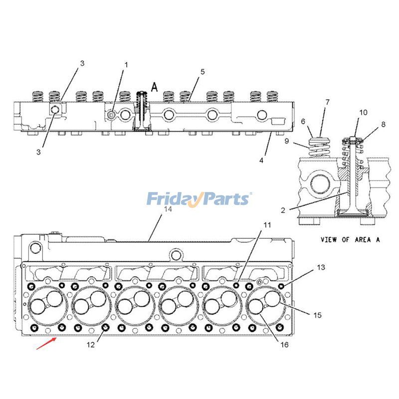 Junta de culata 1118015 para motor Caterpillar 3306 3306B Excavadora CAT 235B 330 350 W330B Para CAT