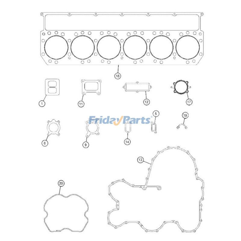 Junta de culata 1193790 para motor Caterpillar 3176 3176B Challenger CAT 75C 85C 85D Para CAT