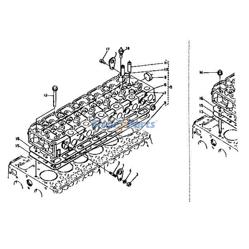 Junta de culata 15611-03310 para motor Kubota S2600, excavadora KH-170L, KH-28L, tractor M4050 y M4500 de FridayParts
