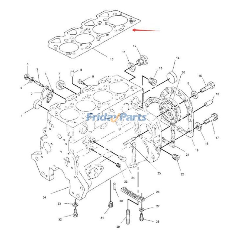 Junta de culata 1W7879 para motor Perkins 4.236 Caterpillar CAT 3034 205 206 212 Excavadora Para CAT