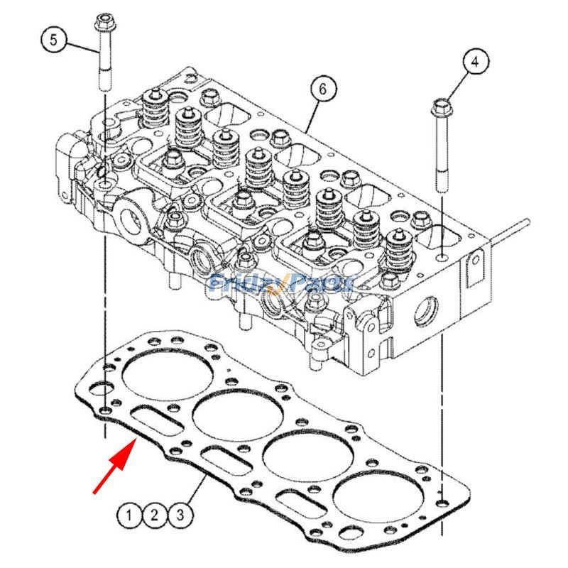 Junta de culata 3227486 para cargadora compacta Caterpillar CAT Engine C1.1 C2.2 216B 226B 232B 232D 239D 242B 247B 249D 257B Para CAT