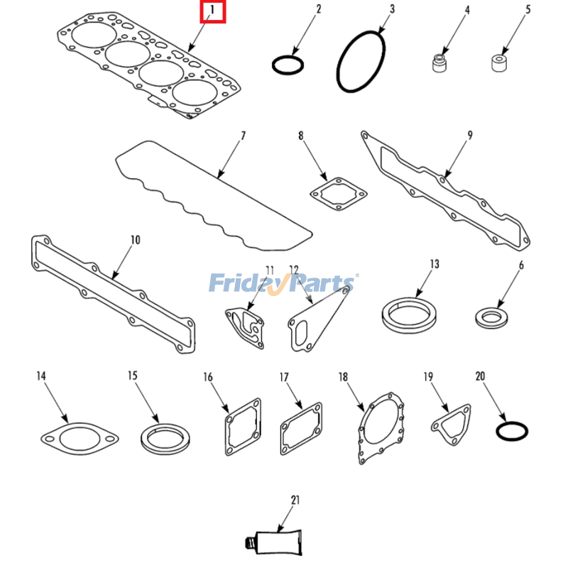 Junta de culata 33-5056 para motor Thermo King TK486V Refrigeración de transporte Serie SB SLX SL