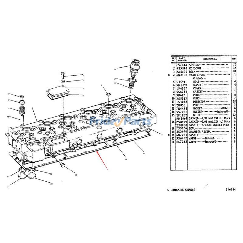 Junta de culata 6N7263 para motor Caterpillar 3306 Excavadora Cargadora de ruedas CAT 235 966C 966R 980B Para CAT