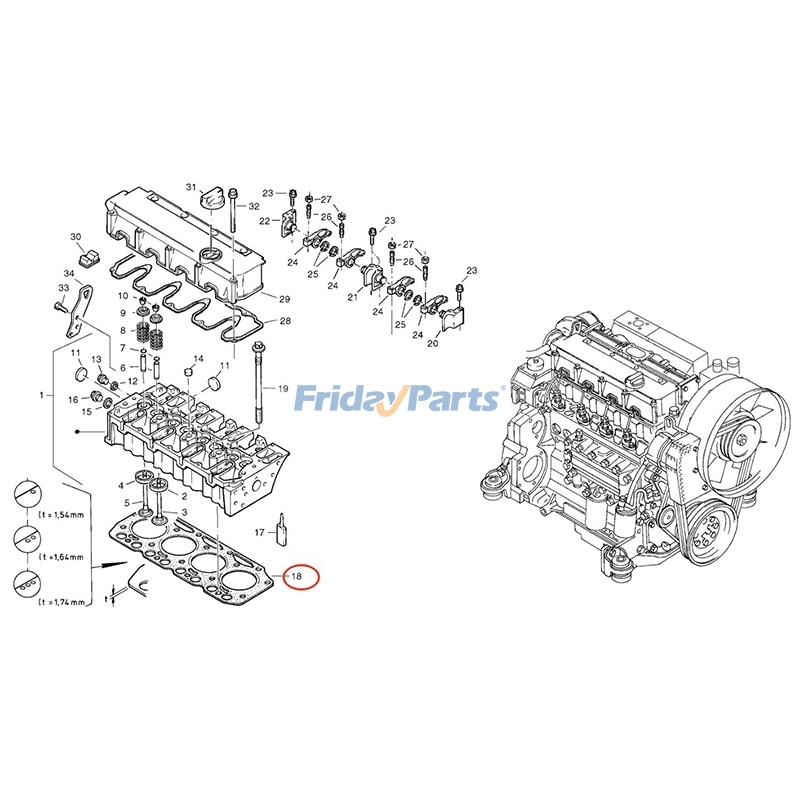 FridayParts Zylinderkopfdichtung