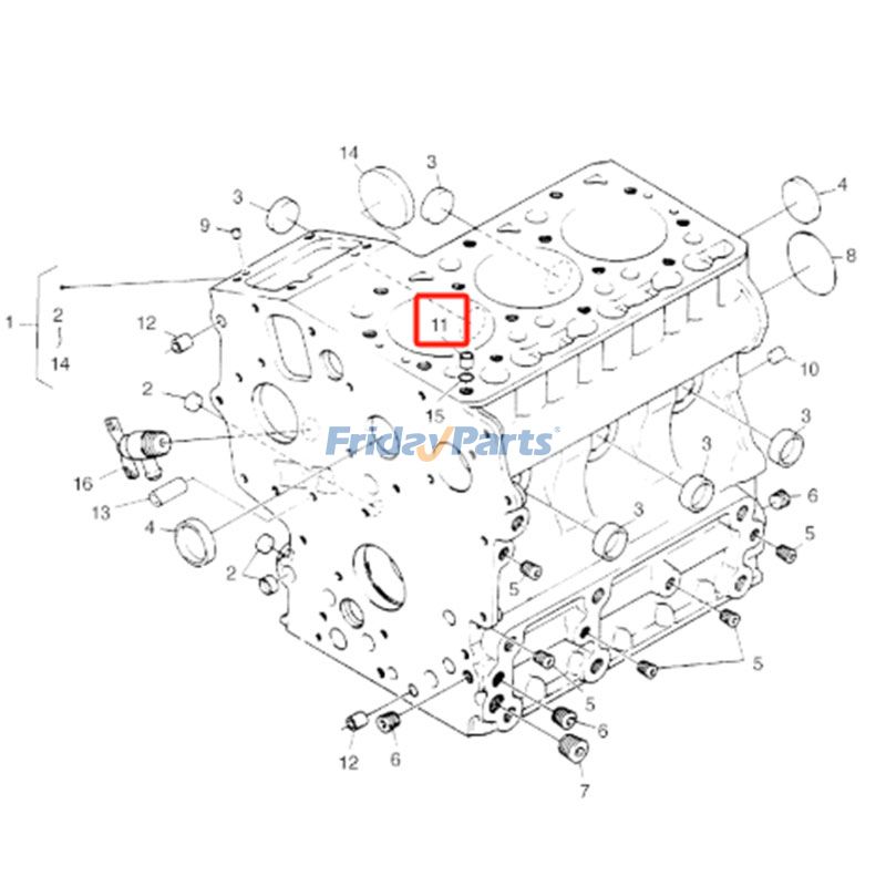 Pasador de posicionamiento de culata 15221-3365-0 para tractor Kubota B2601 L3301 M7060 MX5200 Excavadora KH-61H KX040-4 KX121-3S U35-4
