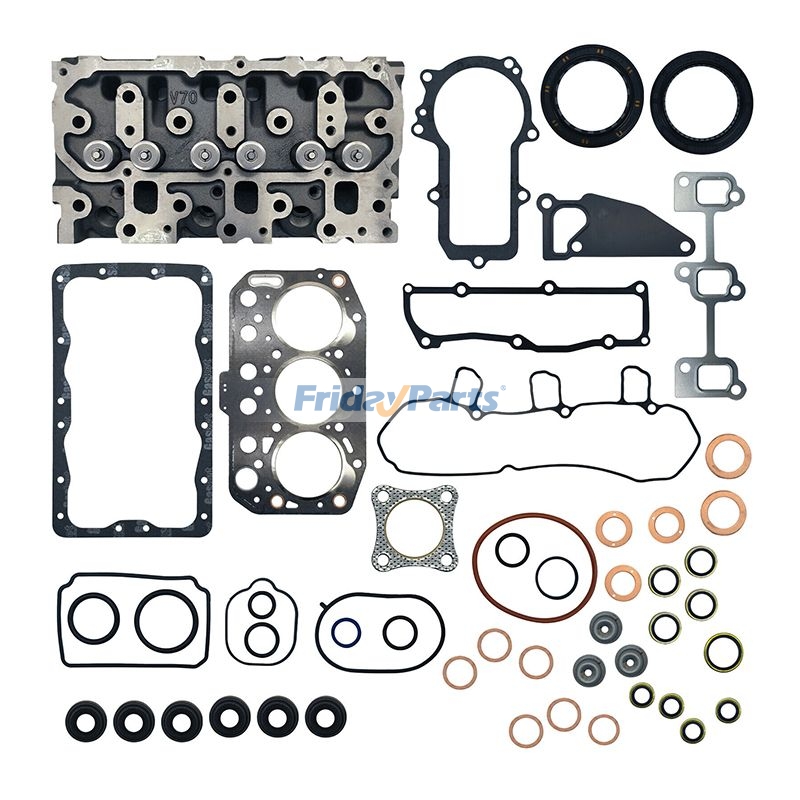 Cylinder Head with Full Gasket Kit 119515-11750 for Yanmar Engine 3TNV70 Excavator IHI-17VX IHI-20VXT VIO10-2 VIO15-2