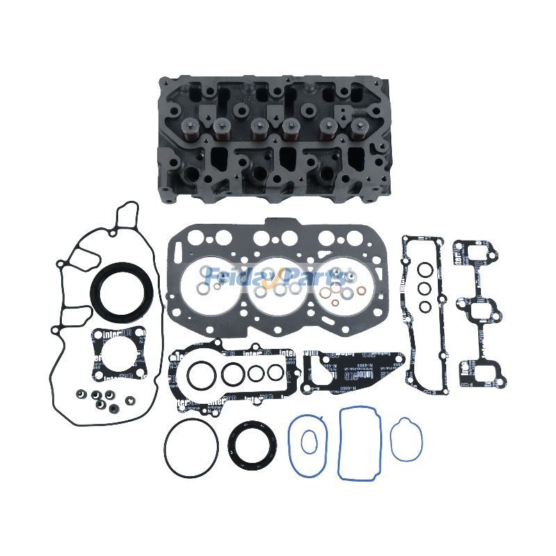 Culata completa del motor 3D76E con kit de juntas completo para excavadora Komatsu PC20MR-2 PC22MR-3 PC26MR-3