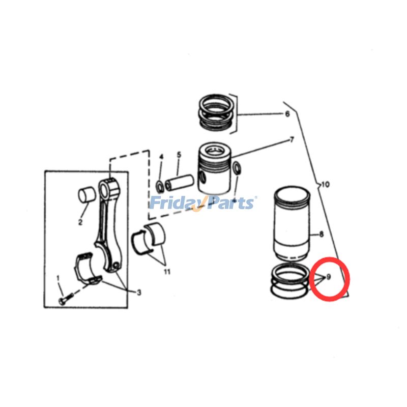 Kit de bagues d'étranglement pour chemise de cylindre de FridayParts