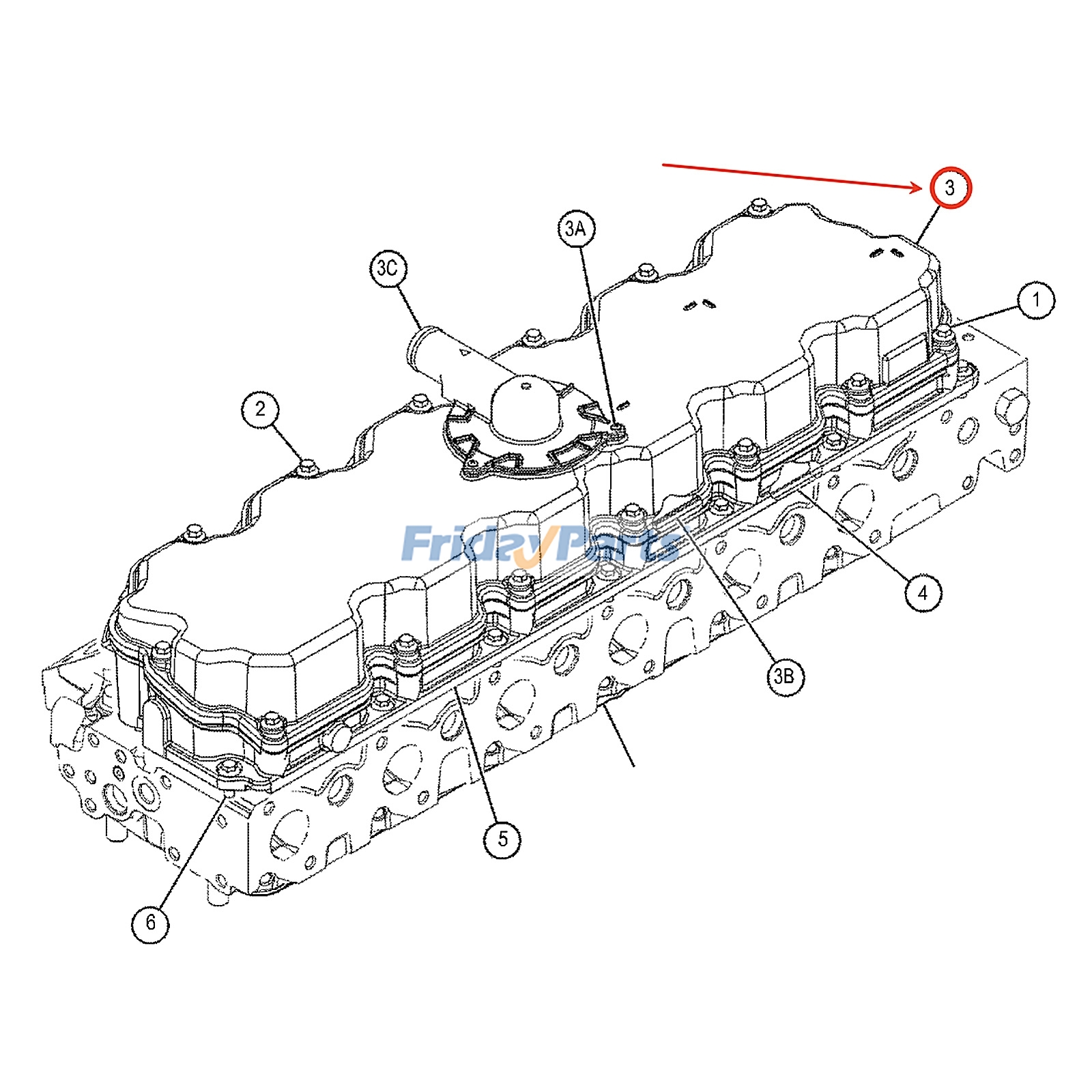 Cylinder Valve Mechanism Cover for Compactor,Dozer,Engine,Excavator,Generator,Loader,Motor Grader,Skidder,Tractor