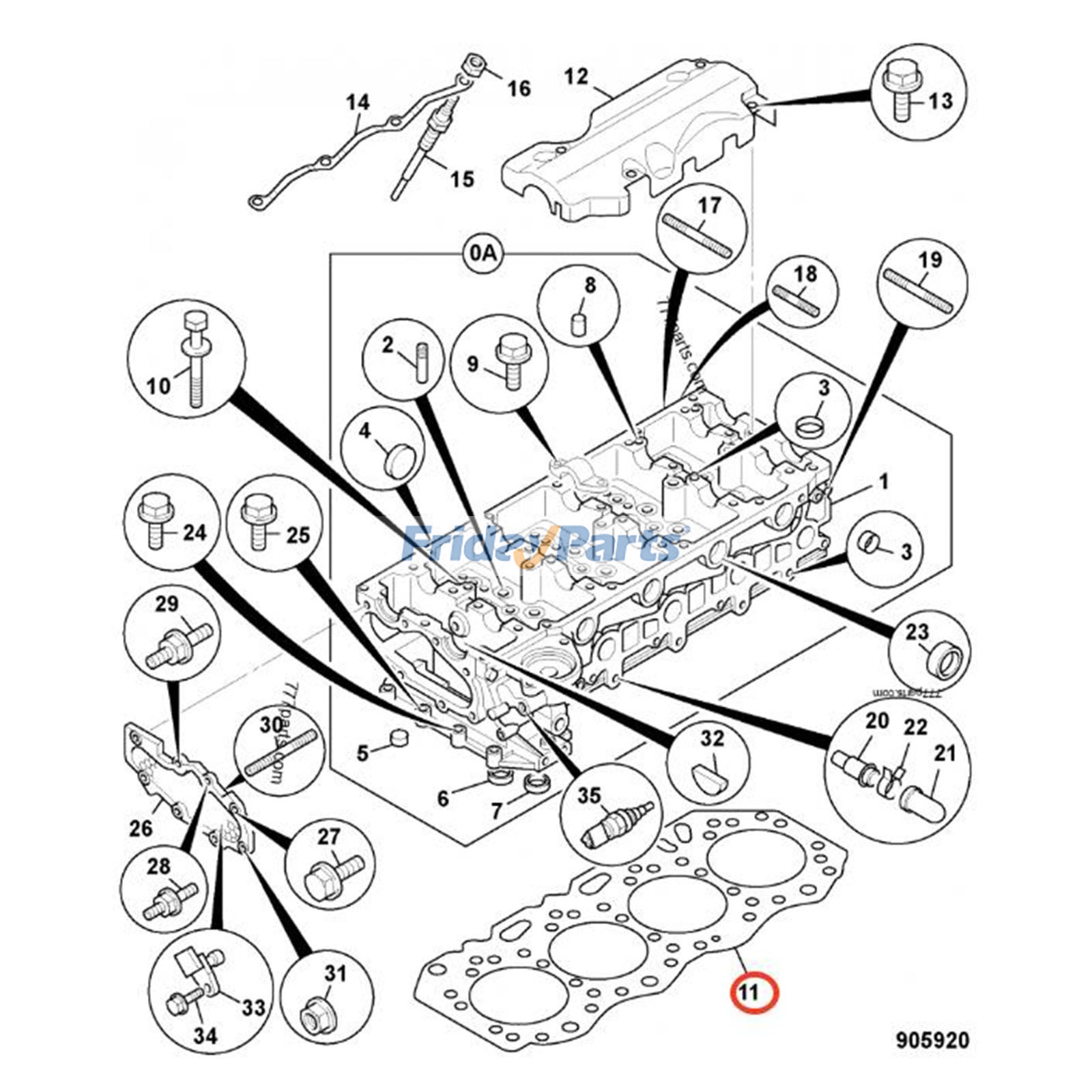 FridayParts Cylinder Head Gasket