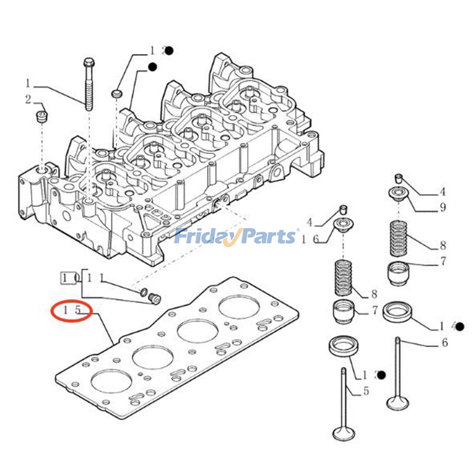 Joint de culassepour Bulldozer,Moteur,Chariot Élévateur,Chargeur,Tracteur