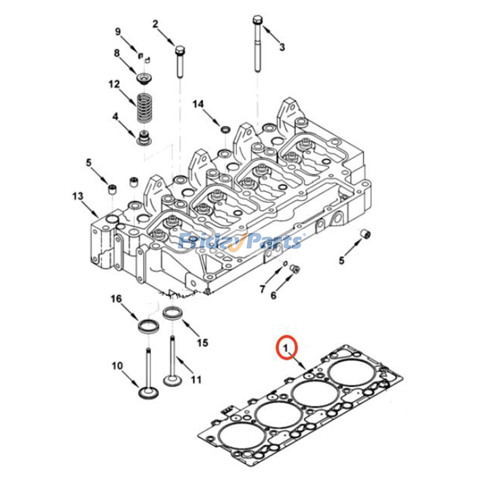 Junta de culata 2830920 para motor Cummins B4.5S 