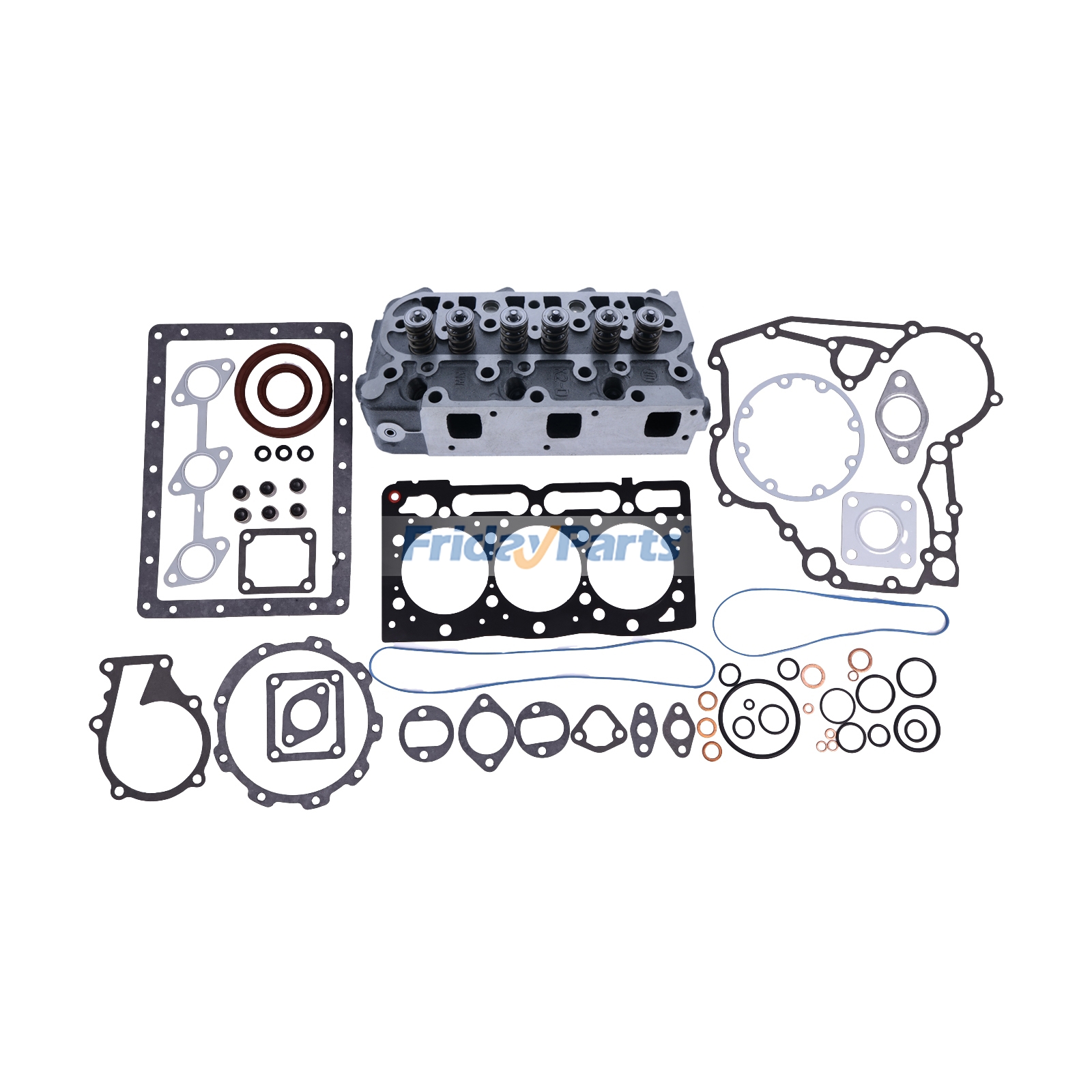 D1105 D1105-EB D1105-TE Complete Cylinder Head with Full Gasket Kit for Kubota Engine Jacobsen Turfcat T528D T535D LF128 LF1880 Ransomes Fairway 250 Frontline 728D