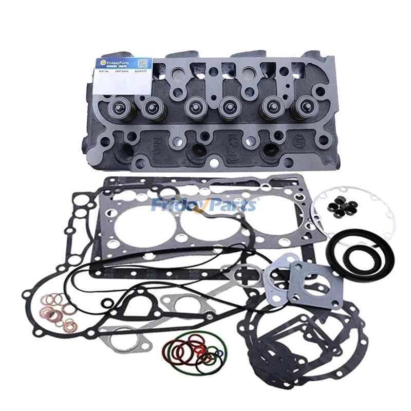 D1105 D1105-T-E3B D1105-E3B Complete Cylinder Head with Full Gasket Kit for Jacobsen SLF1880 LF510 AR-3 TR-3 Cushman Truckster