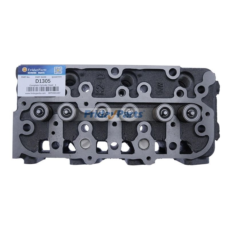 Culasse complète D1305 pour moteur Kubota Excavatrice Bobcat E27 Chargeuse articulée L23 L28