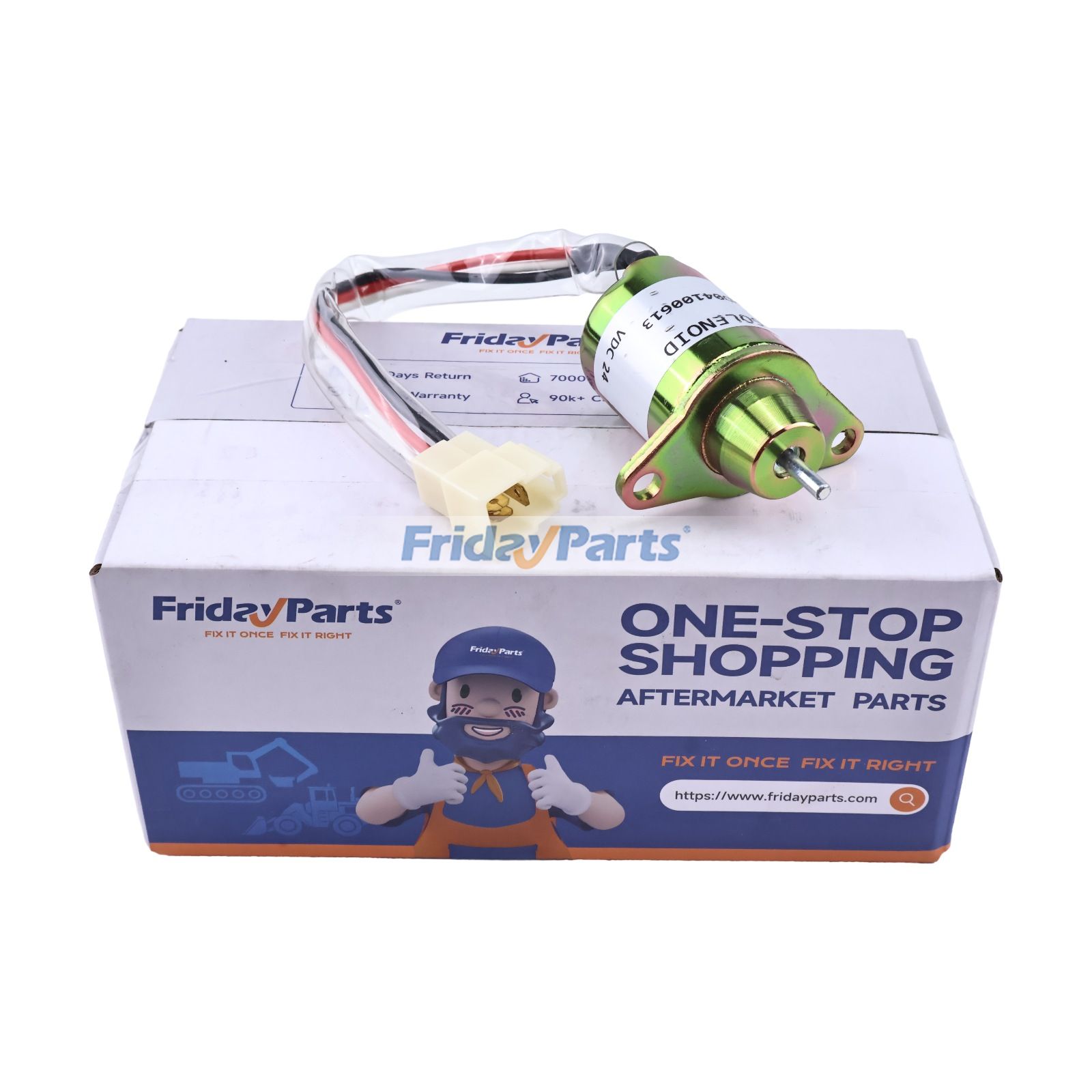 24V Aftermarket Woodward 1503ES-24S5SUC5S Fuel Shut Off Stop Solenoid Valve for Excavator