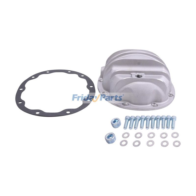 Dana 35 Finned Raw Finish Rear Aluminum Differential Cover 4908XKIT for Jeep TJ XJ YJ 1984-2006