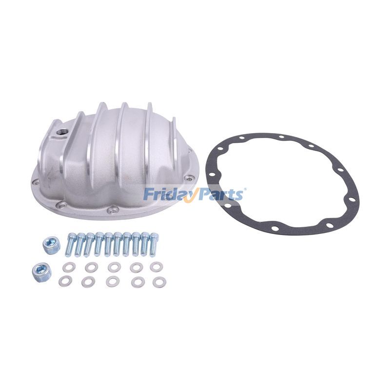 Finned Raw Finish Rear Aluminum Differential Cover for Vehicle