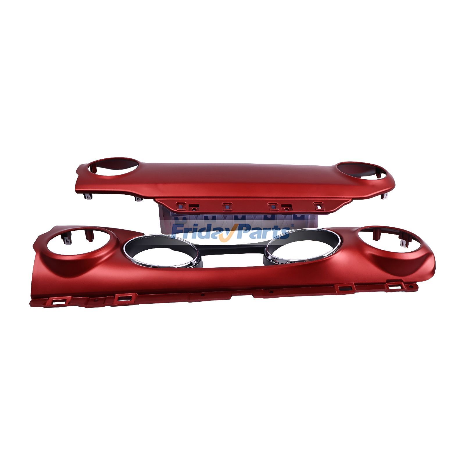 FridayParts Armaturenbrett-Zierleisten-Set Rubicon Rot
