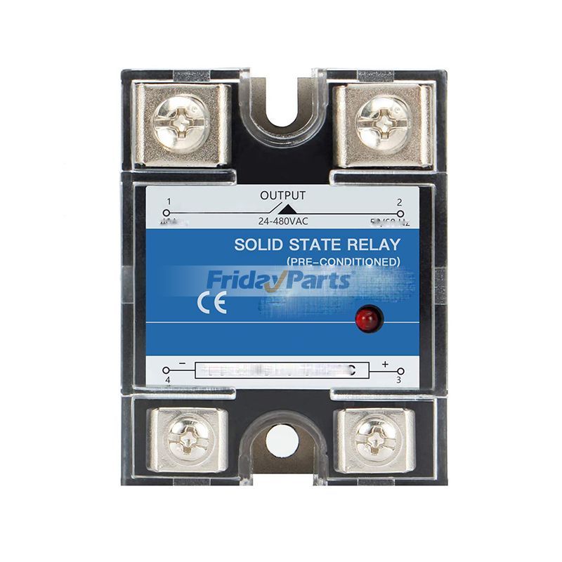 Relais statique SSR DC-AC 25A 3-32VDC 40-480VAC avec dissipateur thermique D4825D pour Crydom