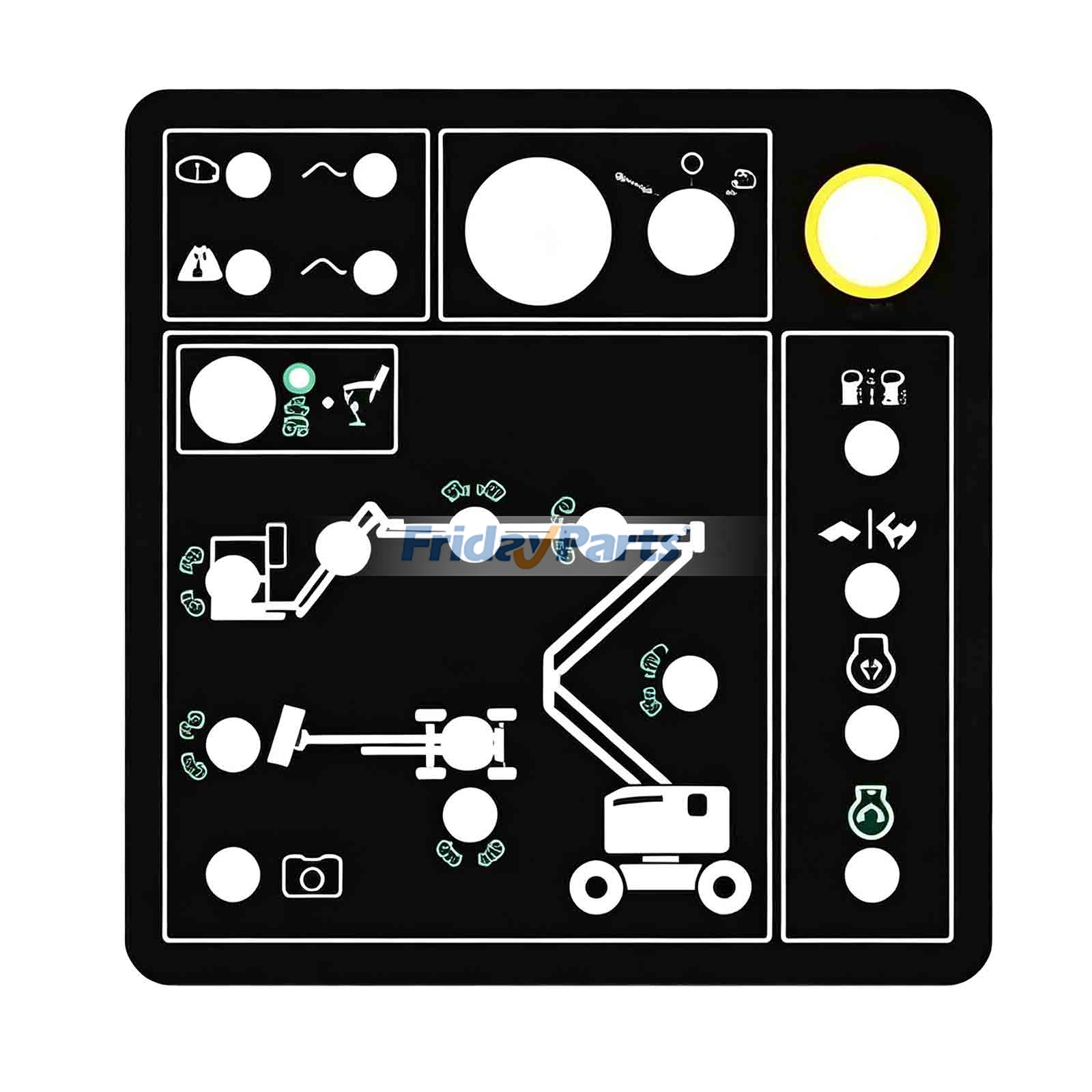 Decal Ground Control Panel 214932GT for Genie Articulated Boom Lift Z-45/25IC Z-45XC Z-45/25 Z-45/25J Premium Quality with 3-Year Warranty