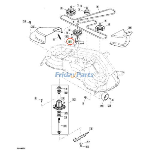 Inch Deck John Deere L120 Drive Belt Diagram Deck Belt Replacement