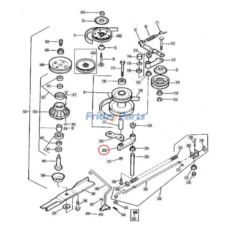  Deck Pulley Arm For JOHN DEERE