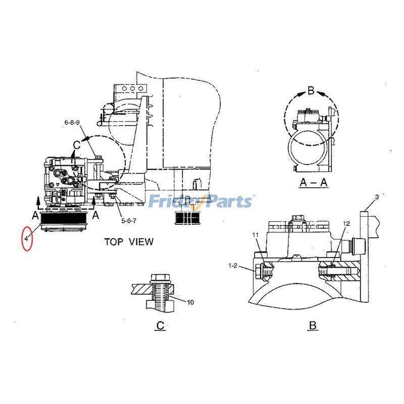  10PA15C A/C Compressorerpillar CATLL For CAT