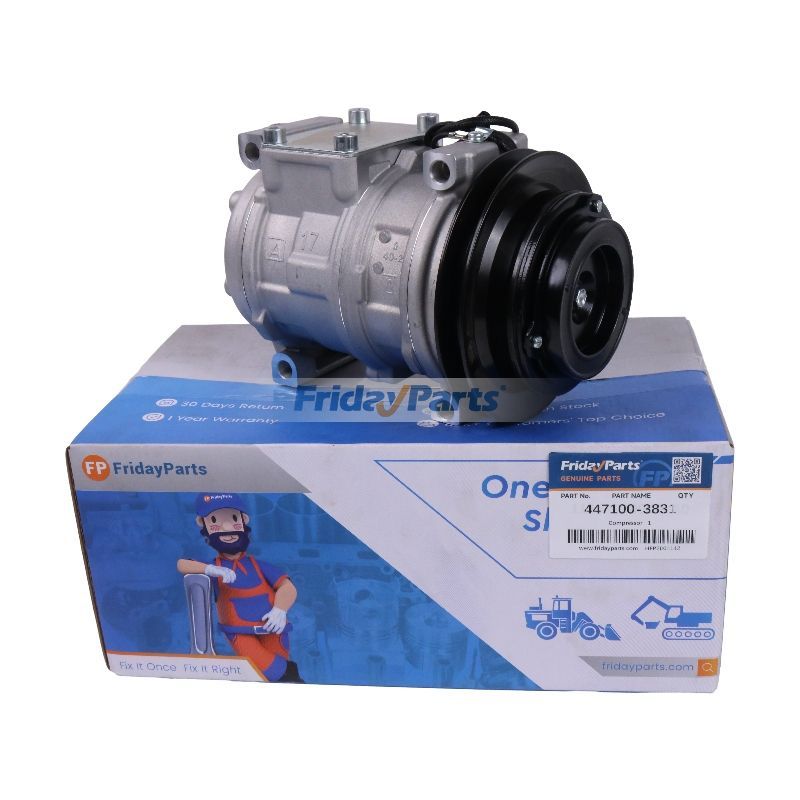 10PA17C A/C Compressor 447100-3831 for John Deere 300D 310D 315D 410D 510D 710D 544G 624G 644G Skidder 540E 540G 640E 640G 740E 740G 648E 748E