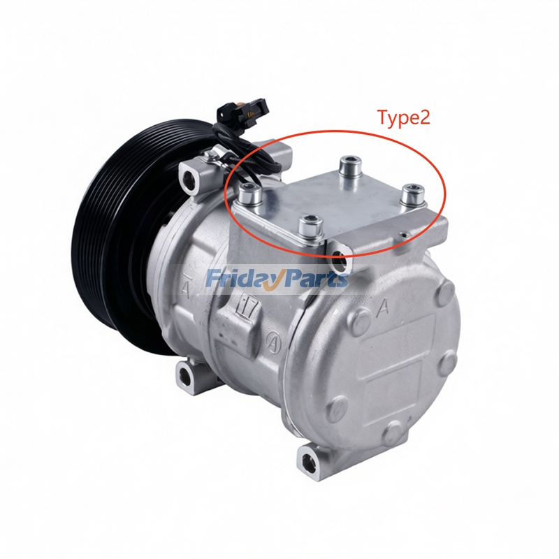 Compresor de aire acondicionado DH400539 de 12 V y 145 mm, 8 unidades, 10PA17C para excavadoras Hitachi ZAXIS240F-3, ZAXIS290F-3, ZX200LC, ZX250, Zaxis200F, Zaxis210F-3 y Zaxis240F-3. de FridayParts