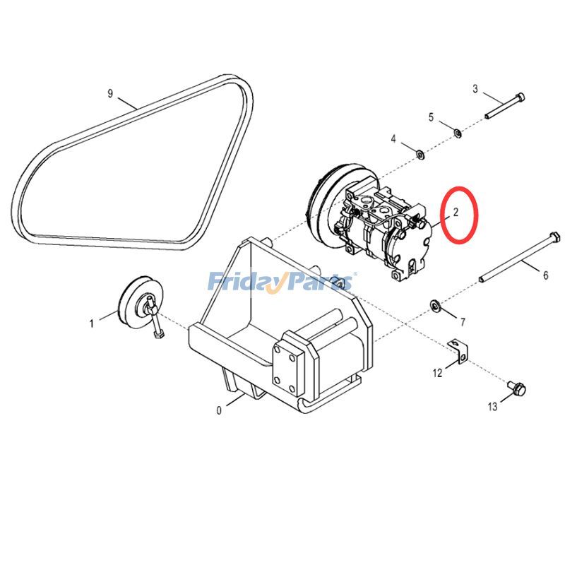 10S13C A/C Compressor For JOHN DEERE Excavator