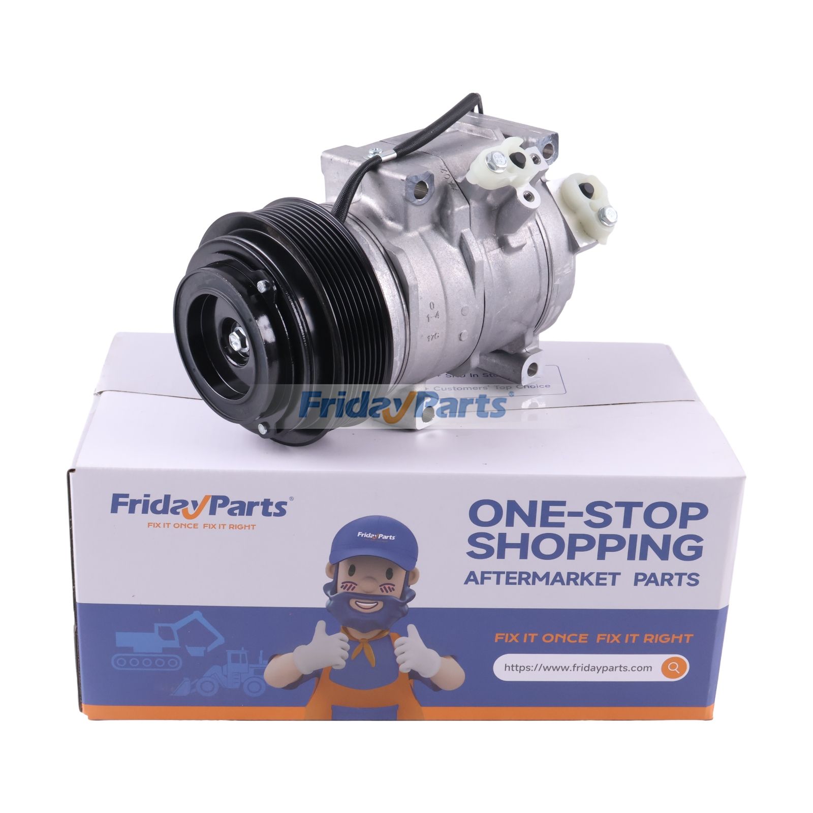 Denso 10SRE18C A/C Compressor RE284680 for John Deere Loader