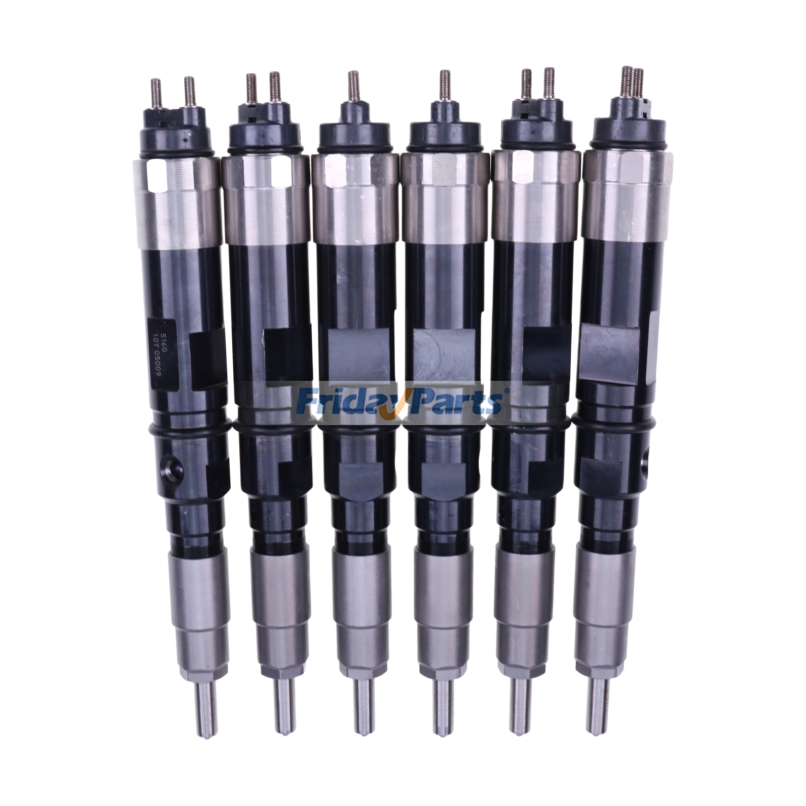 6 Pieces Fuel Injector RE518725 095000-5160 for John Deere Engine 6068 6081 Excavator 330CLC 370C Tractor 8220 8320 8420 8520 Combine 9560 9660 9760
