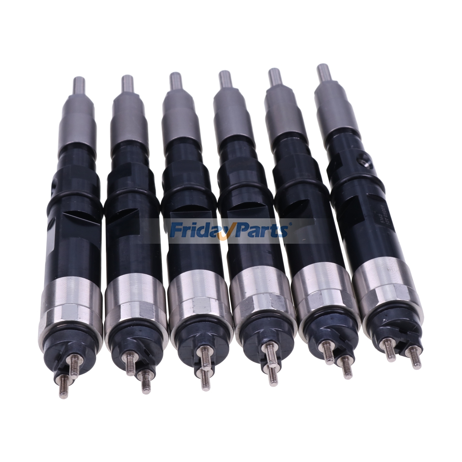 Denso用,JOHN DEERE用用6個入り燃料インジェクター RE518725 095000-5160 John Deere エンジン 6068 6081 掘削機 330CLC 370C トラクター 8220 8320 8420 8520 コンバイン 9560 9660 9760用