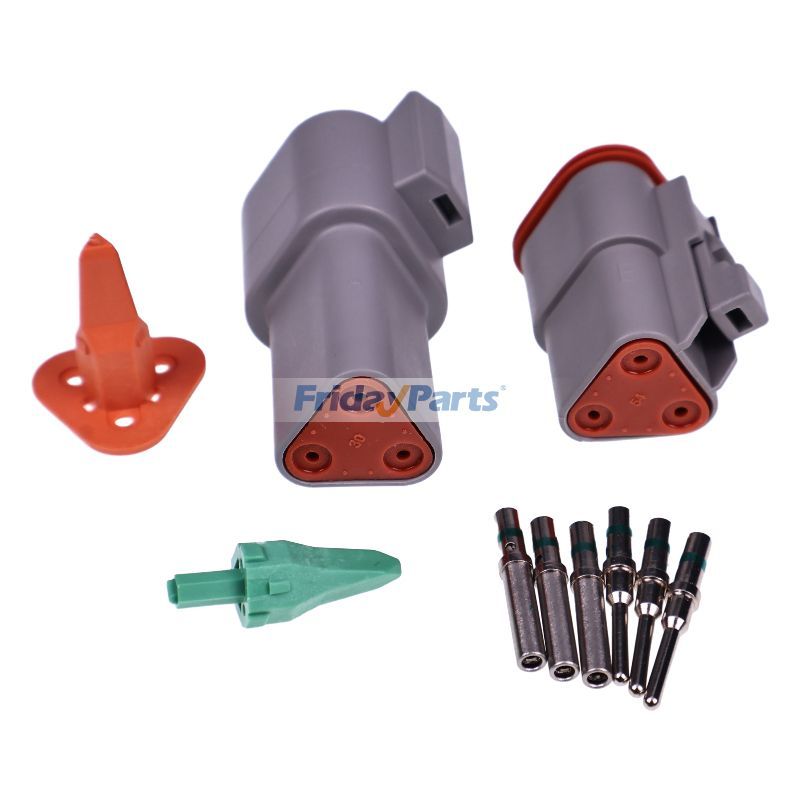 Kit de connecteurs gris à 3 broches Deutsch DT avec contacts solides 14 AWGpour Outils Manuels & Électriques