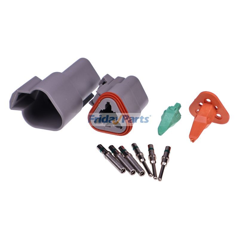 Kit de connecteurs gris à 3 broches Deutsch DT avec contacts solides 14 AWGpourPour AUTRE MARQUE