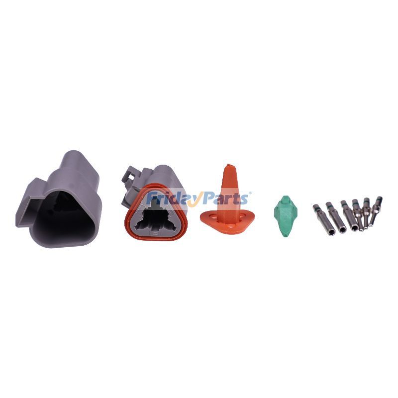 Kit de connecteurs gris à 3 broches Deutsch DT avec contacts solides 14 AWG Pour AUTRE MARQUE