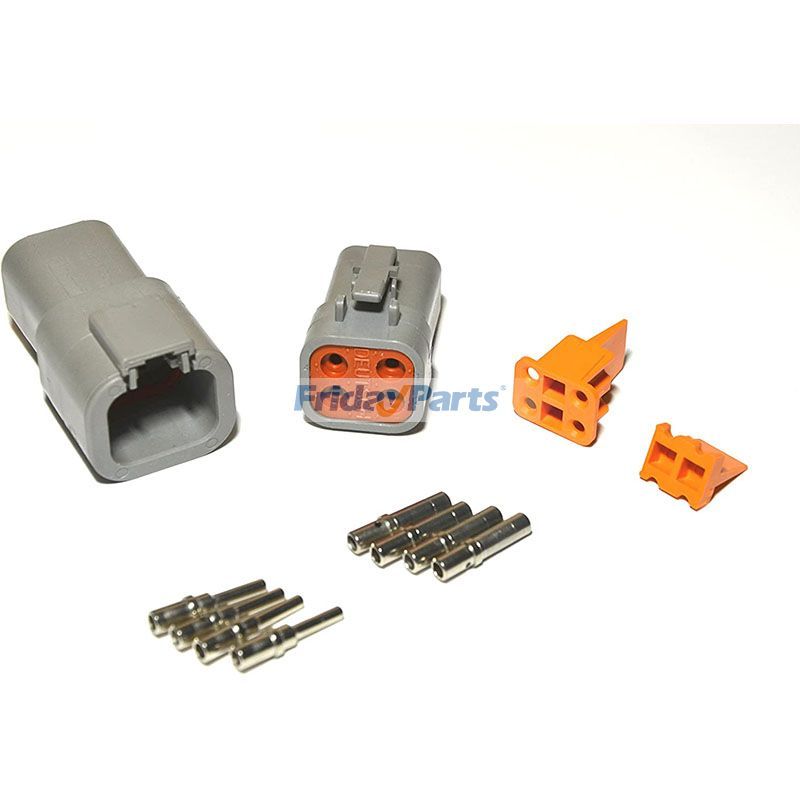 Kit de connecteurs DT 4 broches avec contacts solides 14 AWG/GA