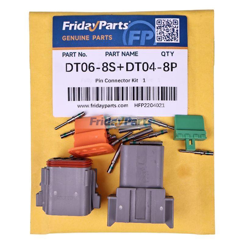 Deutsch DT 8-poliger Steckverbindersatz mit 14 AWG-Massivkontakten