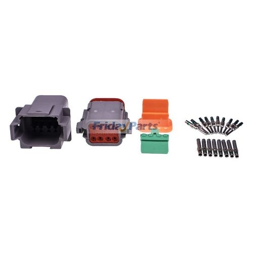 Deutsch DT 2-Pin Black Connector Kit – 14-16AWG Solid Contacts, Made In USA (2 Kits)