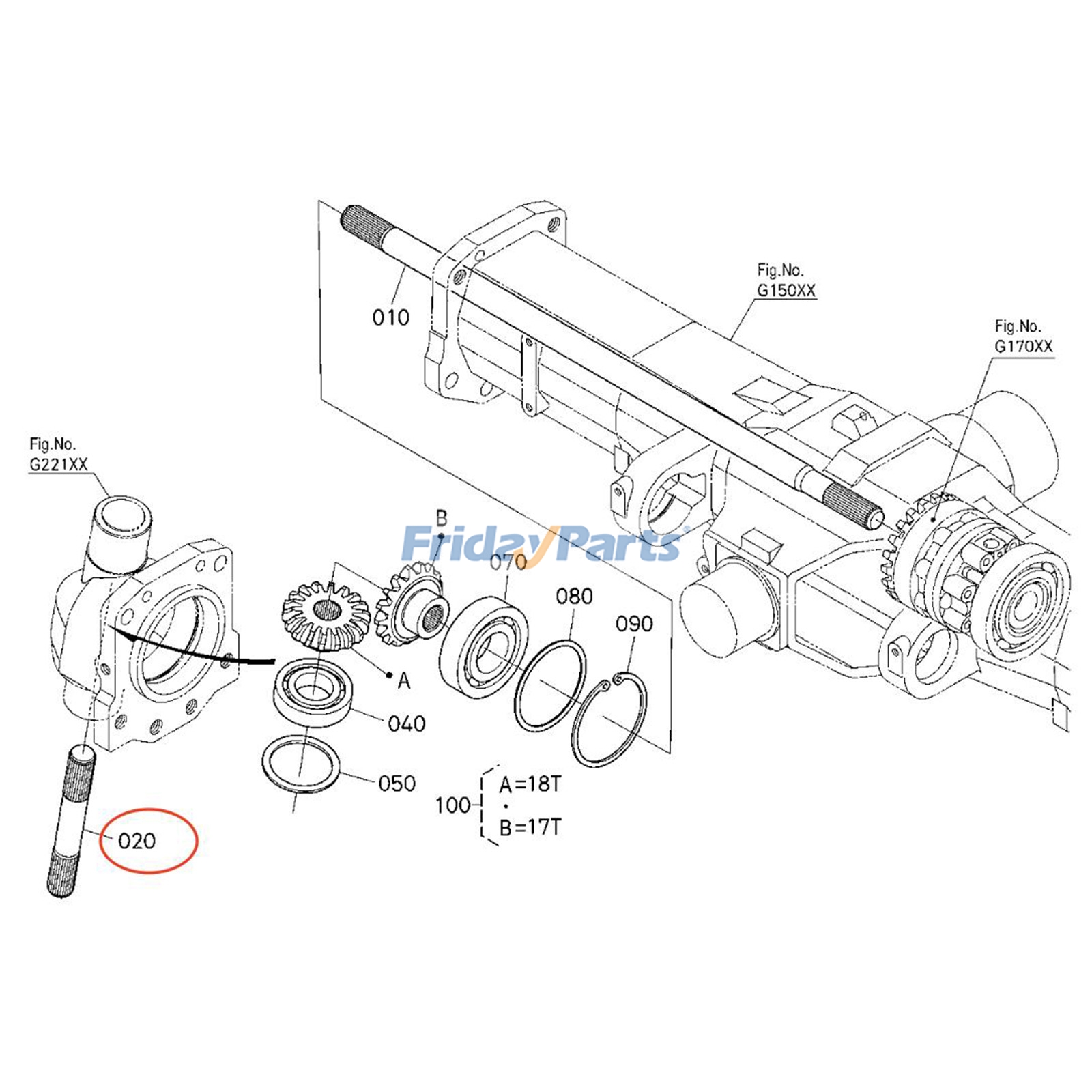 Differential Gear Shaft for Tractor