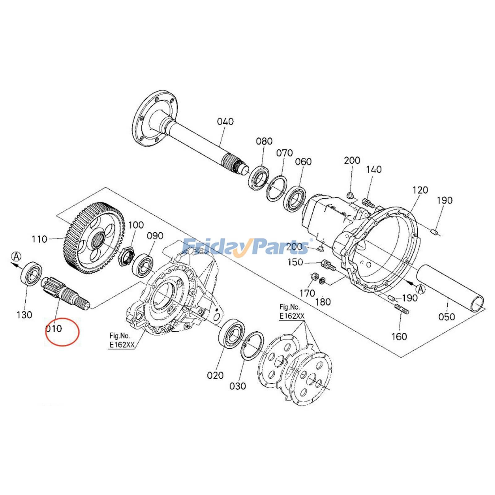 Differential Gear Shaft for Tractor