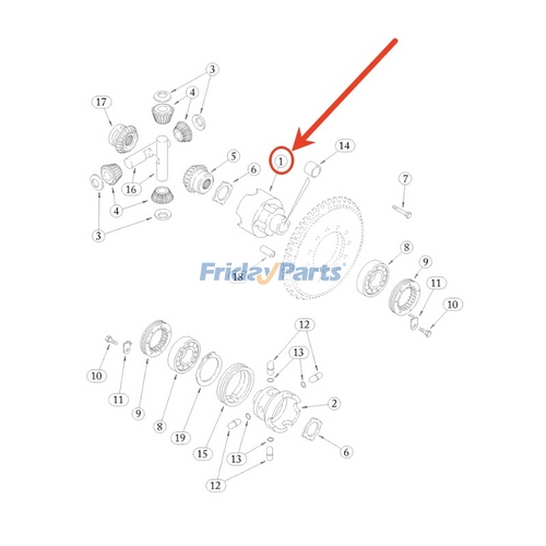 Differential Housing 6193378M1 for Terex Loader TLB-825 760B 970 980