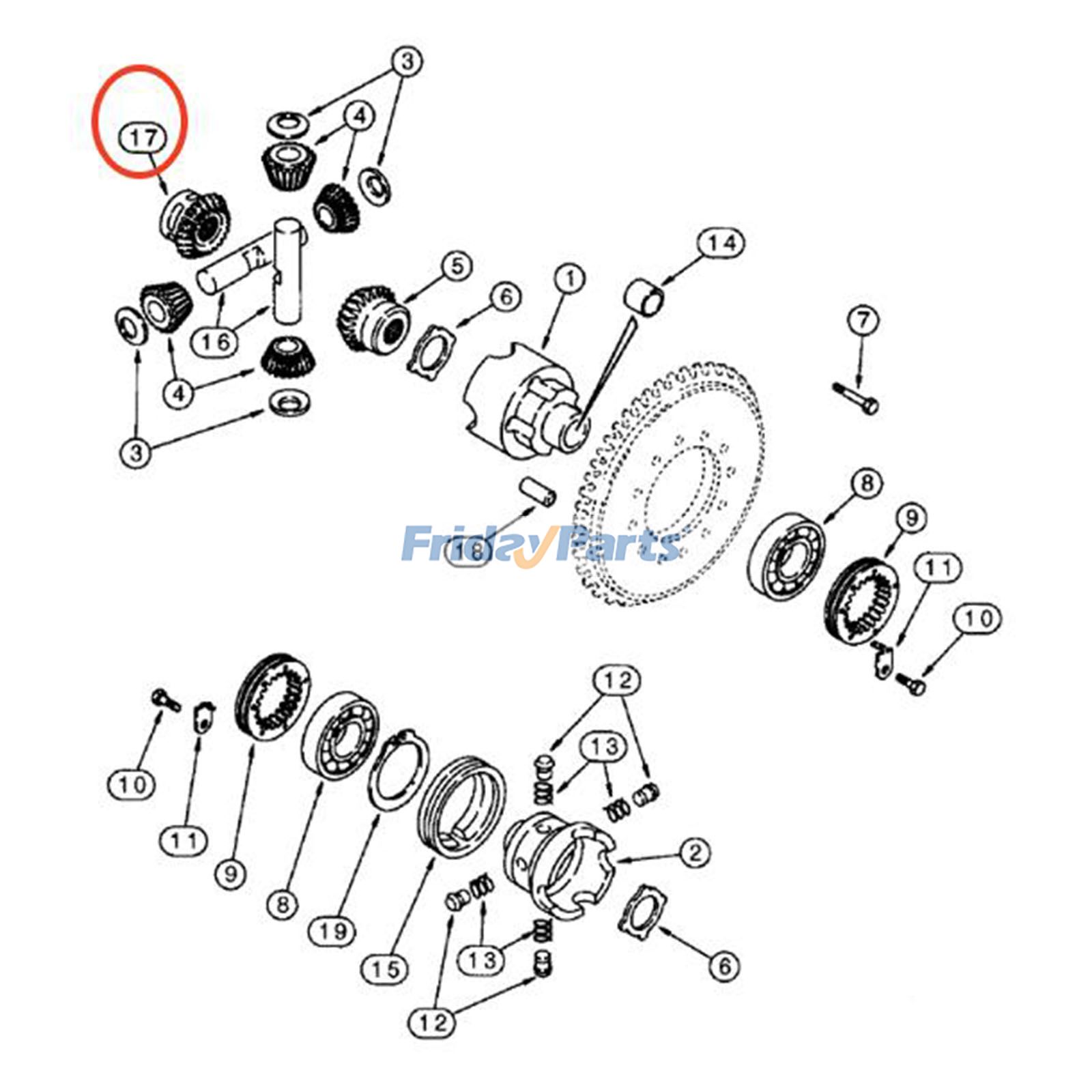 Differential Gear for Loader