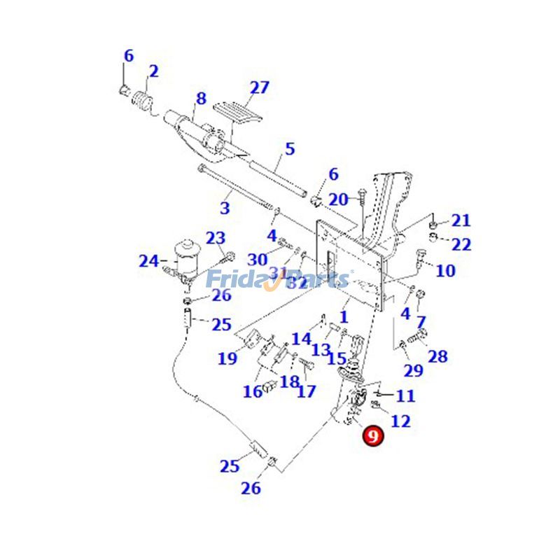 Compra Cilindro maestro de freno 3BA-36-51141 para montacargas Komatsu FB14EX-11 FB18EXGF-10 FB18EXGF-11 FB18EXGF-8 FB25HB-11-W FB30-11-W en Fridayparts
