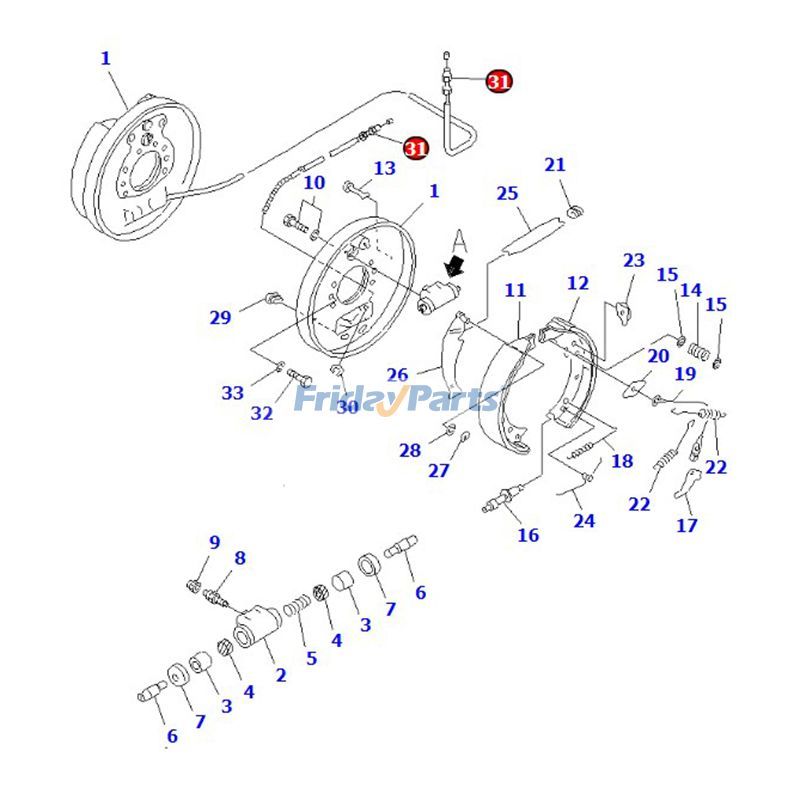 Brake Cable for Forklift,Loader